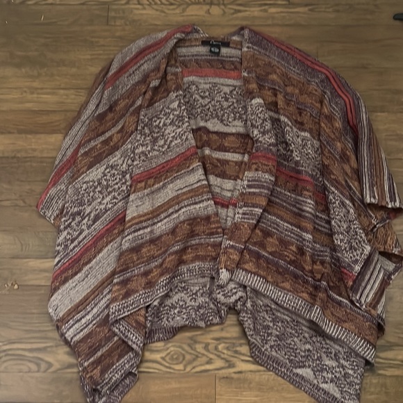 Cejon Knit Poncho One Size Fits Most - Picture 3 of 7